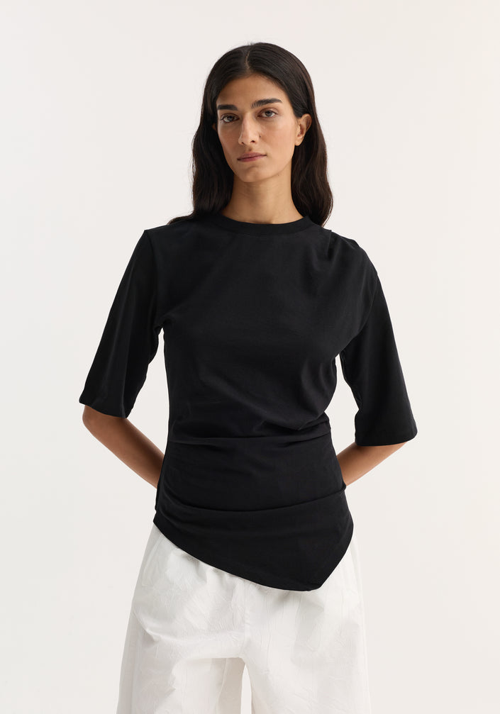 Reinvented twisted t-shirt | black