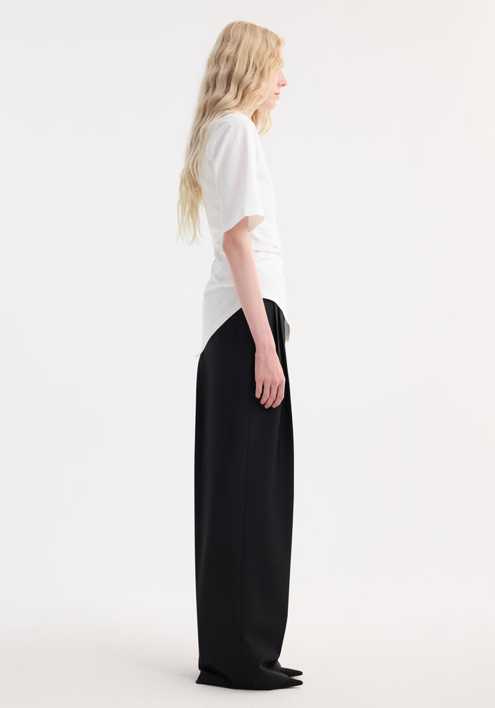 Reinvented twisted t-shirt | optic white