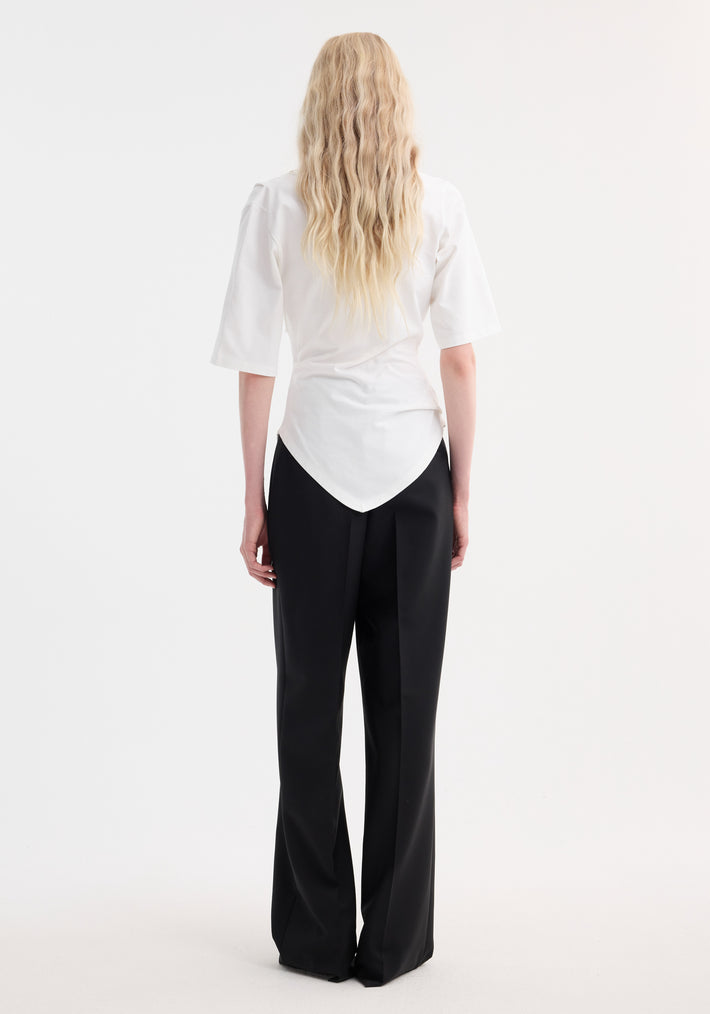 Reinvented twisted t-shirt | optic white