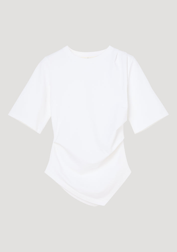 Reinvented twisted t-shirt | optic white
