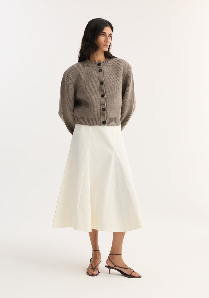 Statement shoulder cardigan | clay melange