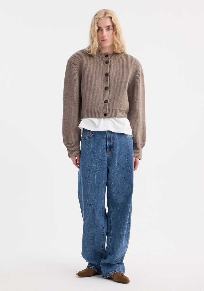 Statement shoulder cardigan | clay melange