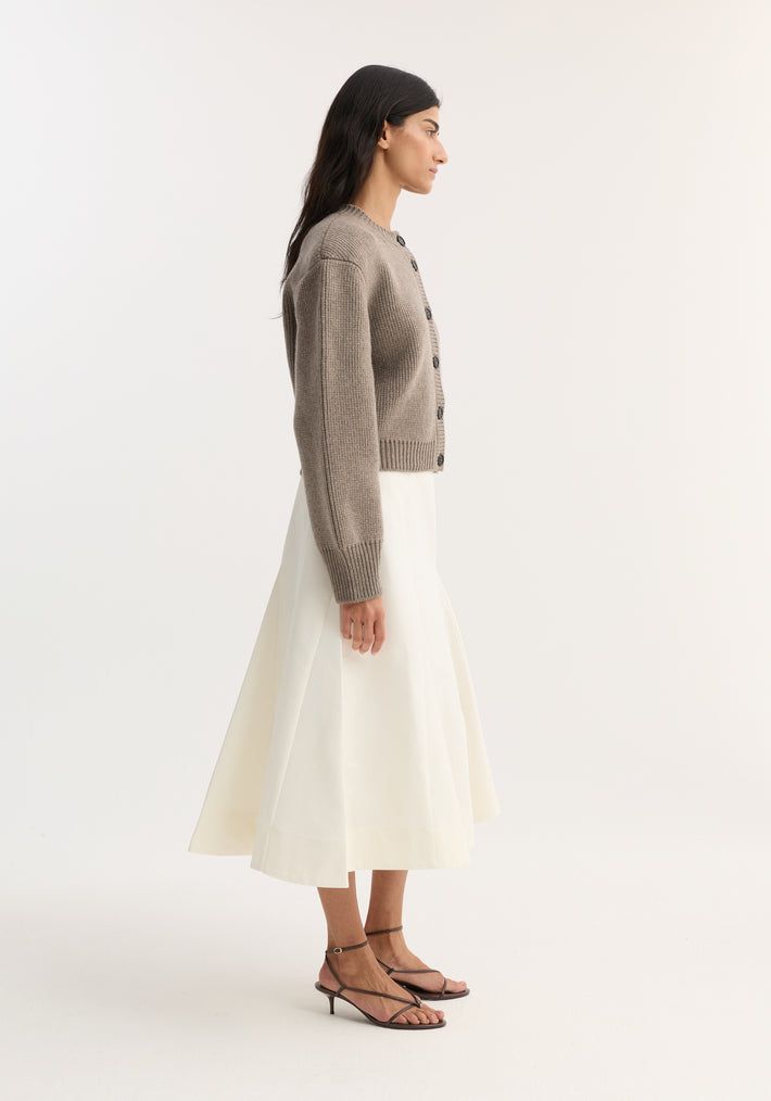 Statement shoulder cardigan | clay melange