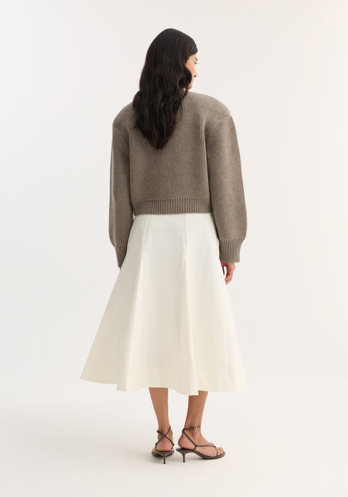 Statement shoulder cardigan | clay melange