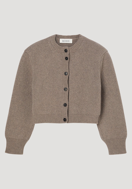 Statement shoulder cardigan | clay melange