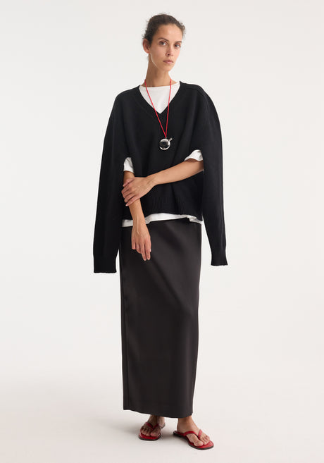 Sleeve wrap jumper | black