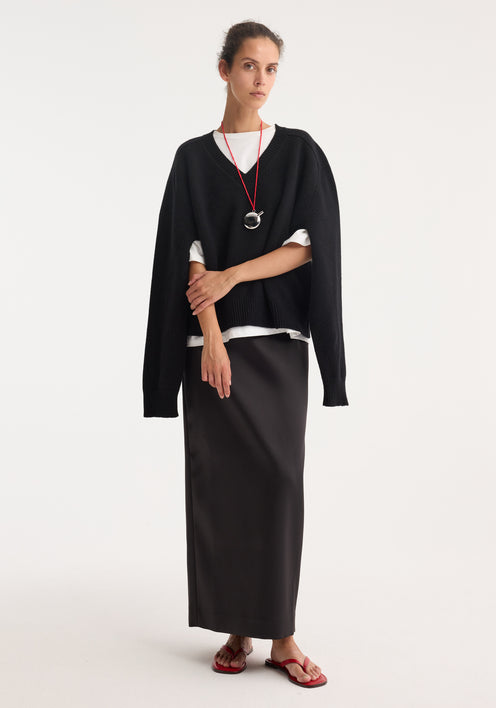 Sleeve wrap jumper | black