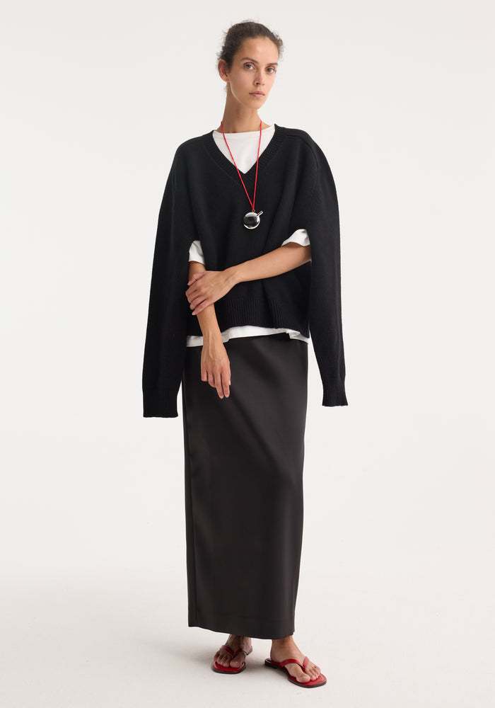 Sleeve wrap jumper | black