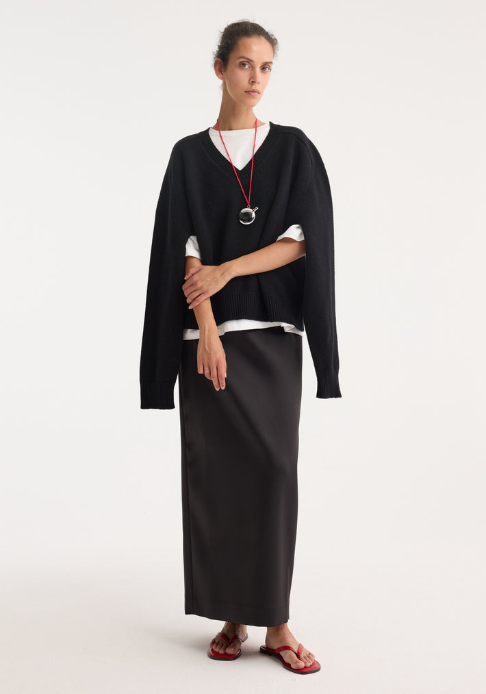 Sleeve wrap jumper | black