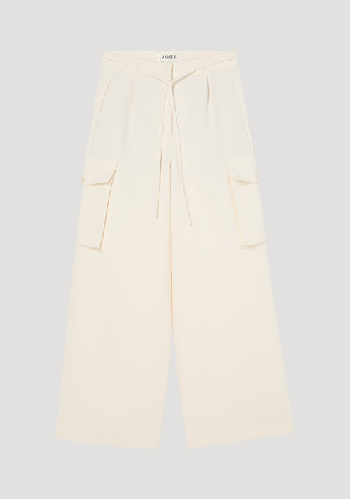 Tailored cargo trousers | off white