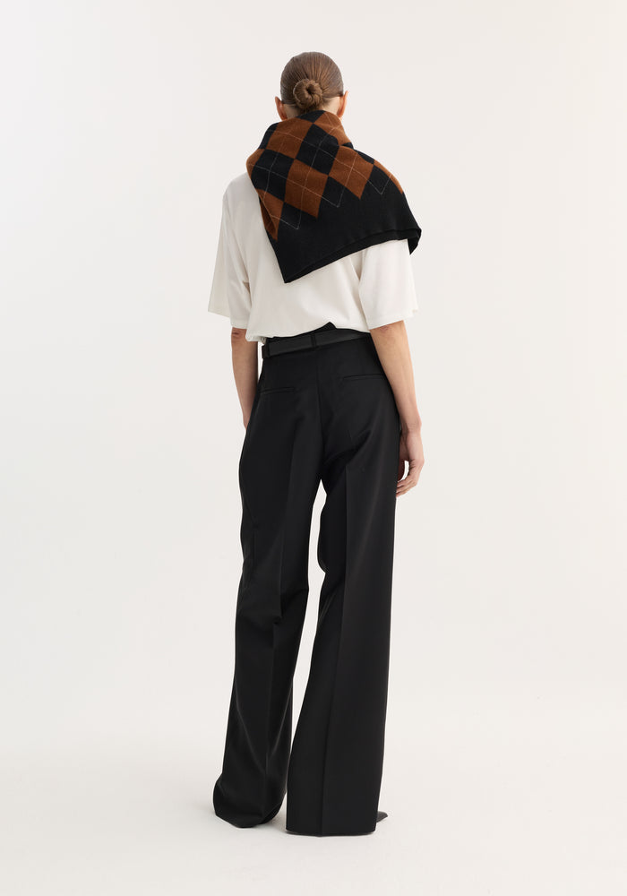 Mid-waist tailored trousers | black