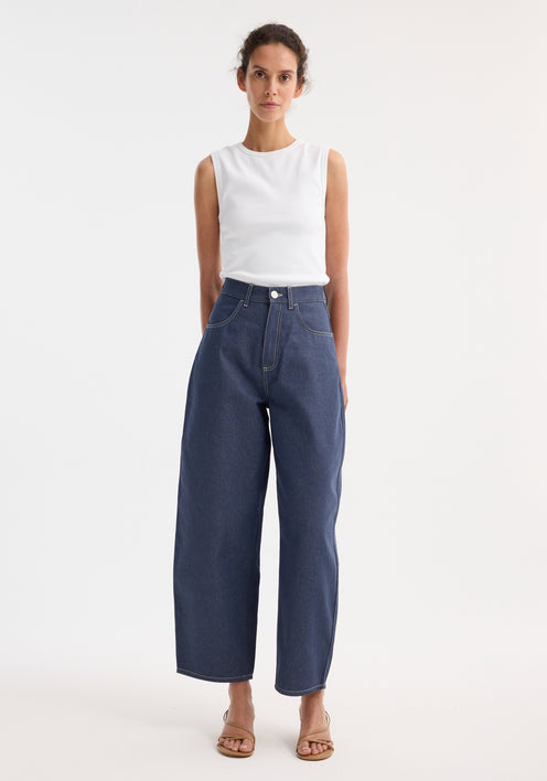 Barrel leg raw denim | raw denim