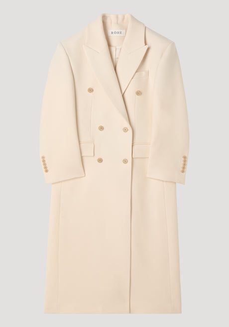 Hourglass wool coat | off white