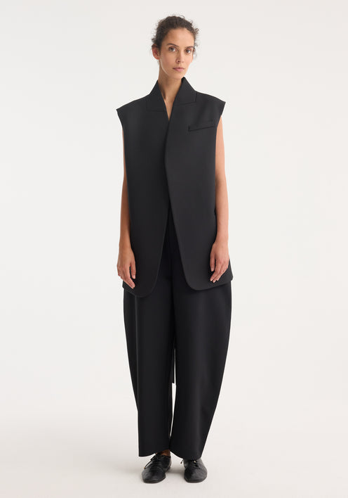 Reimagined oversized gilet | black