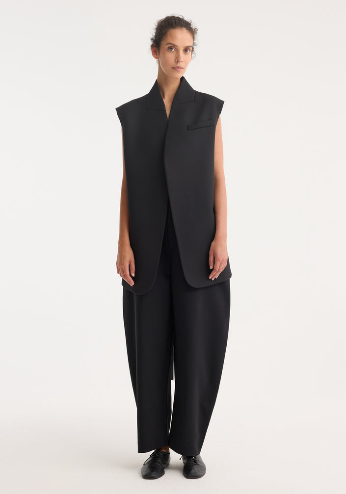 Reimagined oversized gilet | black