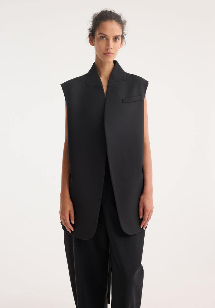 Reimagined oversized gilet | black