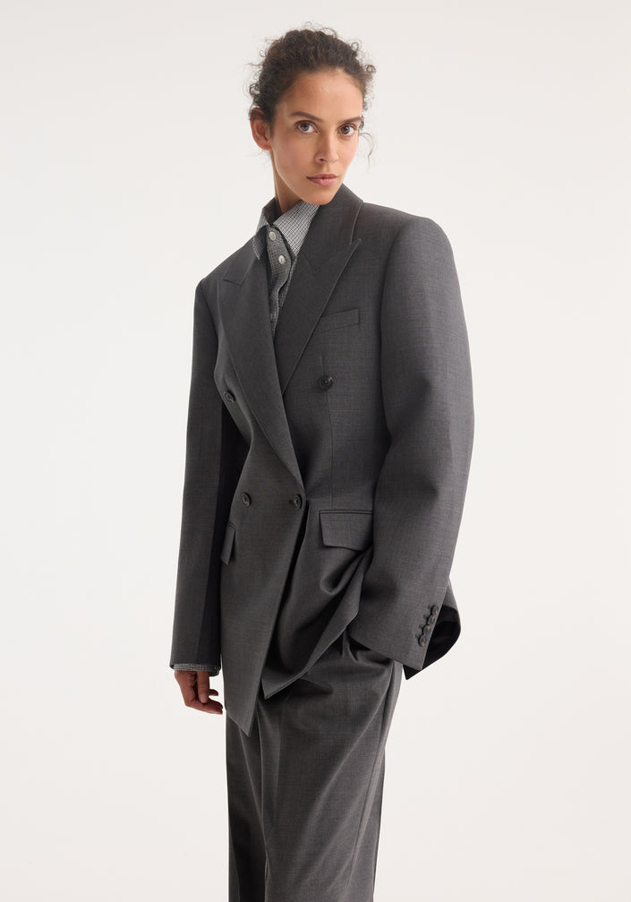 Hourglass blazer | dark grey melange