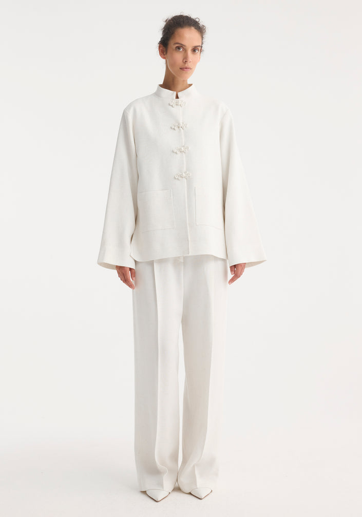 Mandarin jacket | winter white