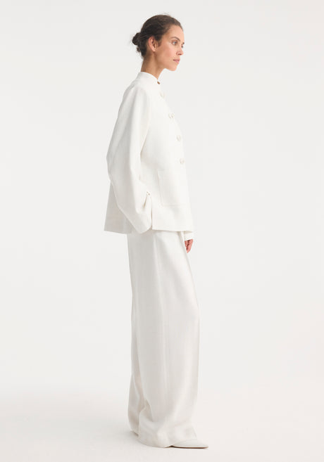 Mandarin jacket | winter white