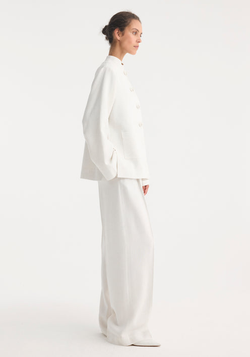 Mandarin jacket | winter white