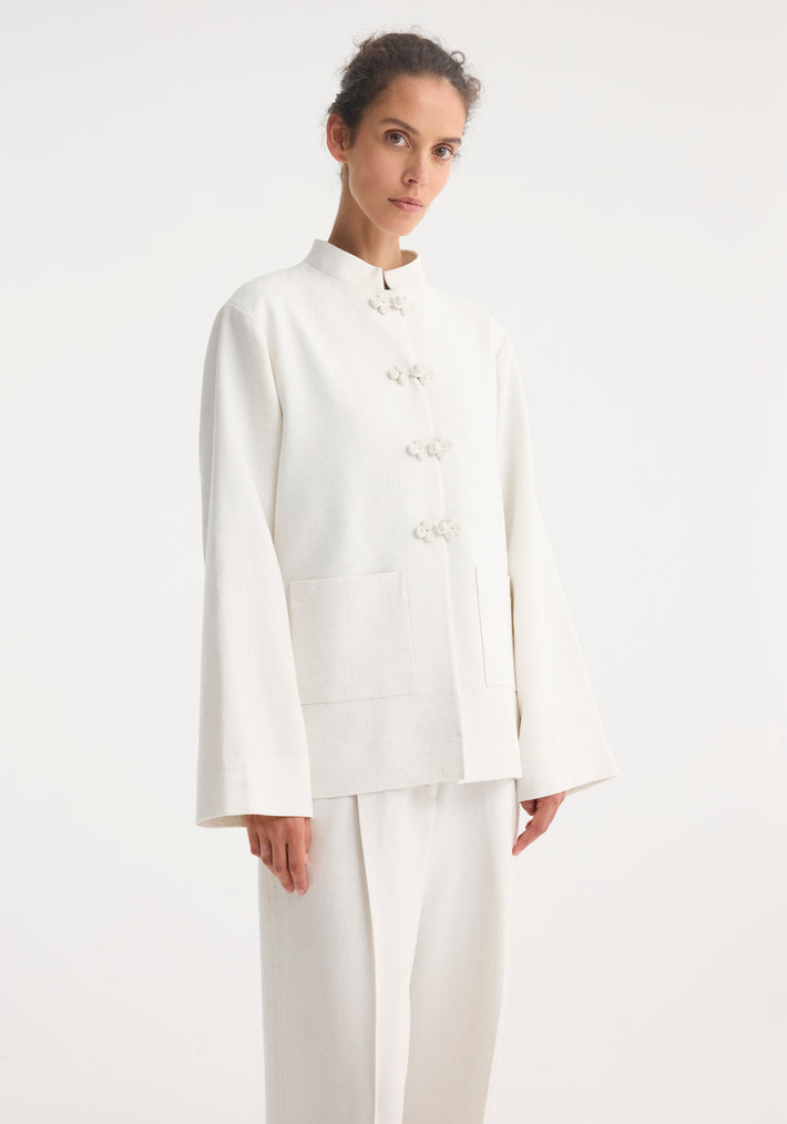Mandarin jacket | winter white
