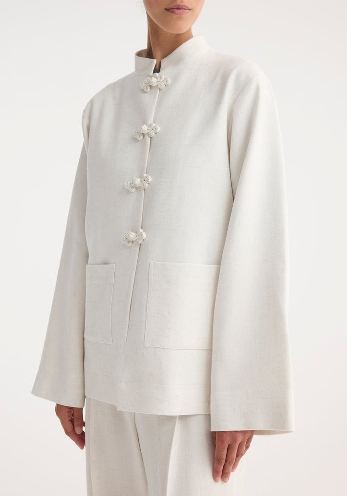 Mandarin jacket | winter white