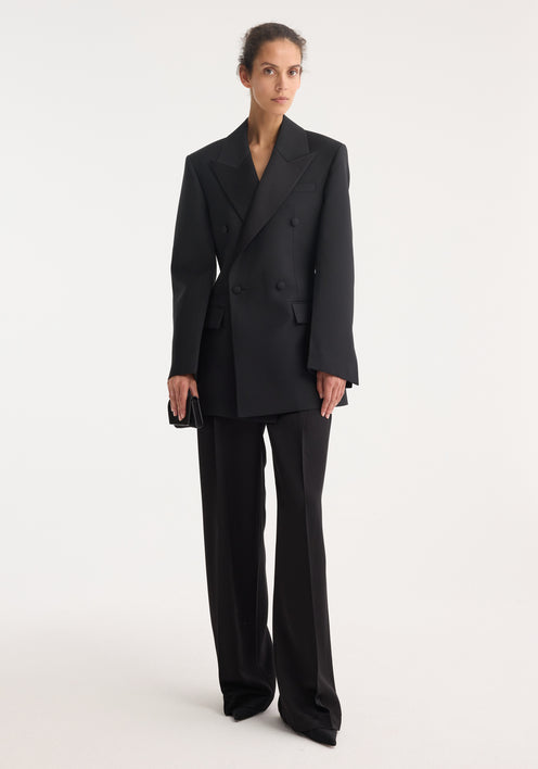 Hourglass tuxedo blazer | black