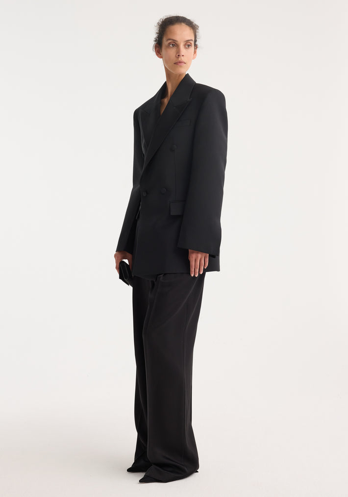 Hourglass tuxedo blazer | black