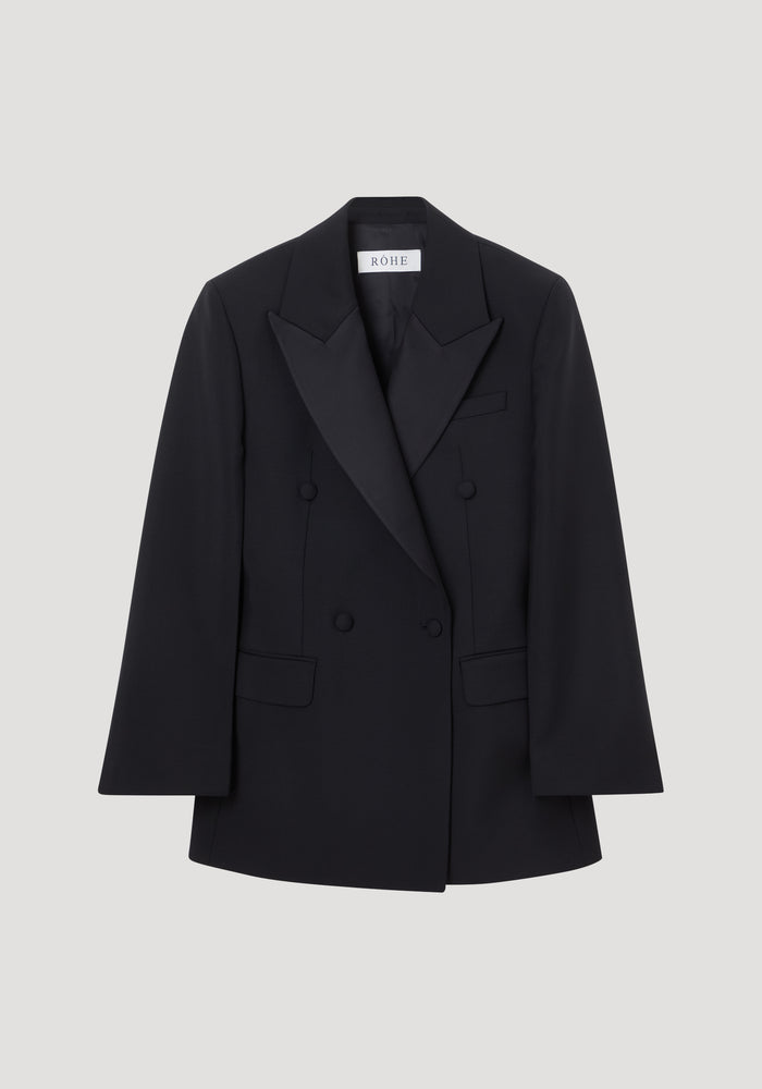 Hourglass tuxedo blazer | black