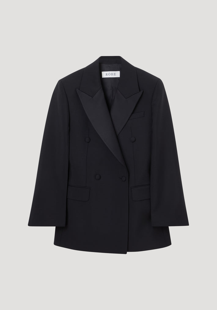 Hourglass tuxedo blazer | black