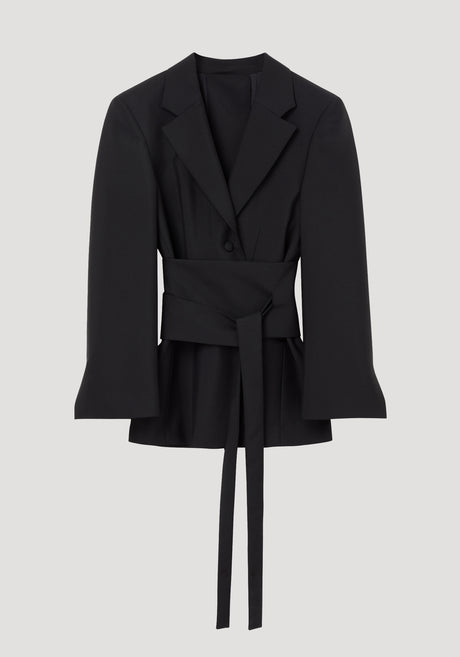 Kimono belted blazer | black