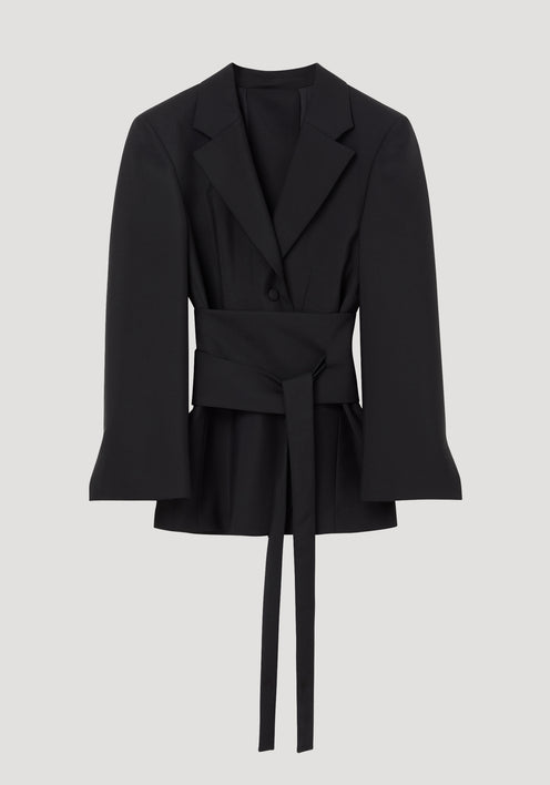 Kimono belted blazer | black