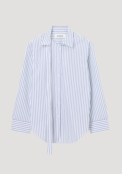 Deconstructed striped shirt | white / blue multi stripe