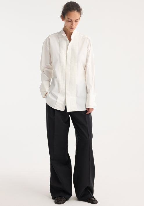 Tuxedo wired shaped shirt | optic white
