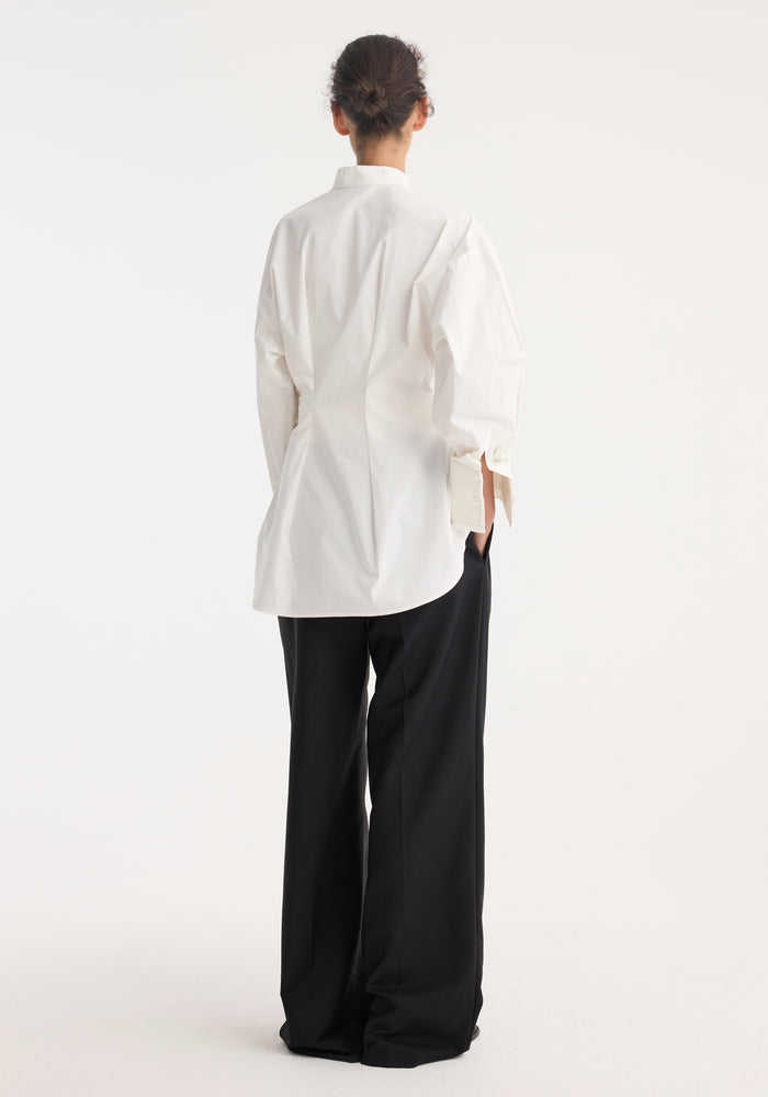 Tuxedo wired shaped shirt | optic white