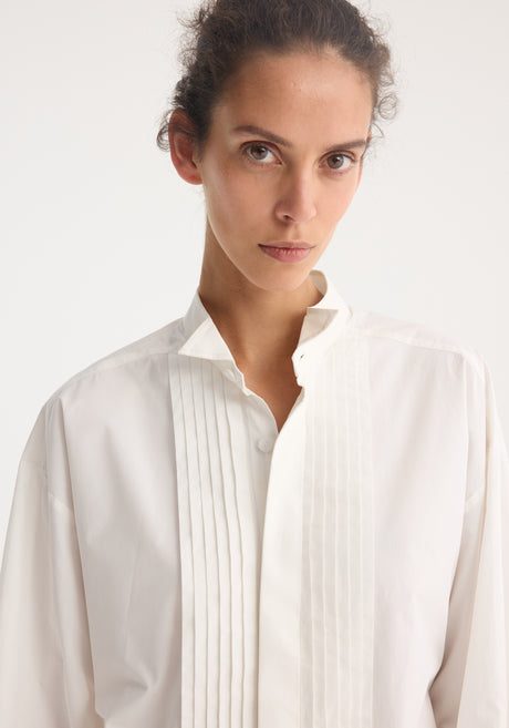 Tuxedo wired shaped shirt | optic white
