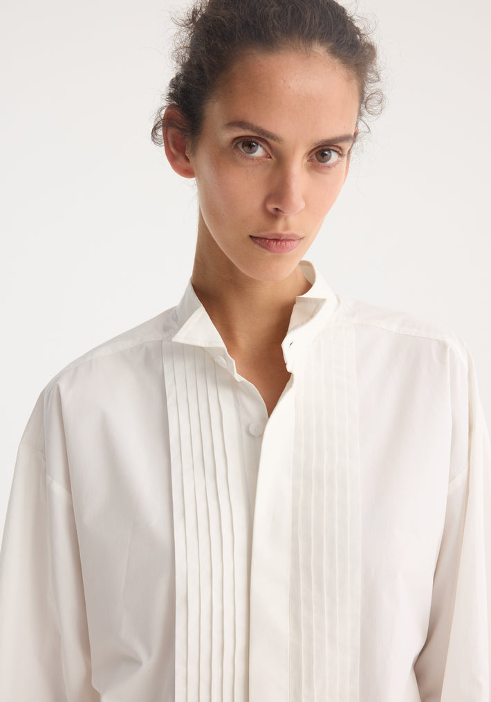 Tuxedo wired shaped shirt | optic white