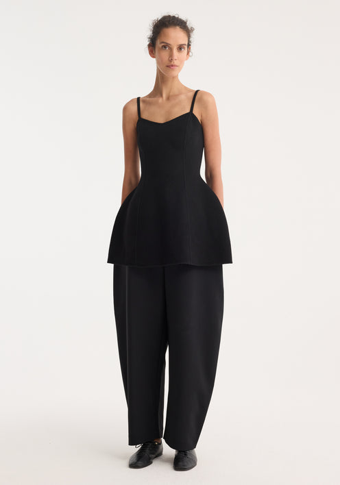 Bustier double-faced top | black