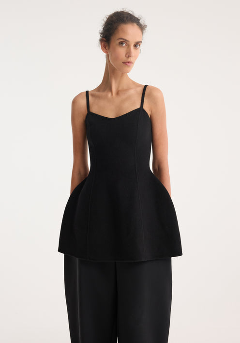 Bustier double-faced top | black