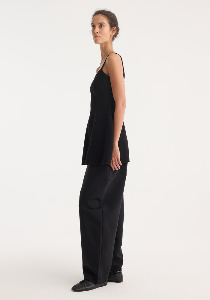 Bustier double-faced top | black