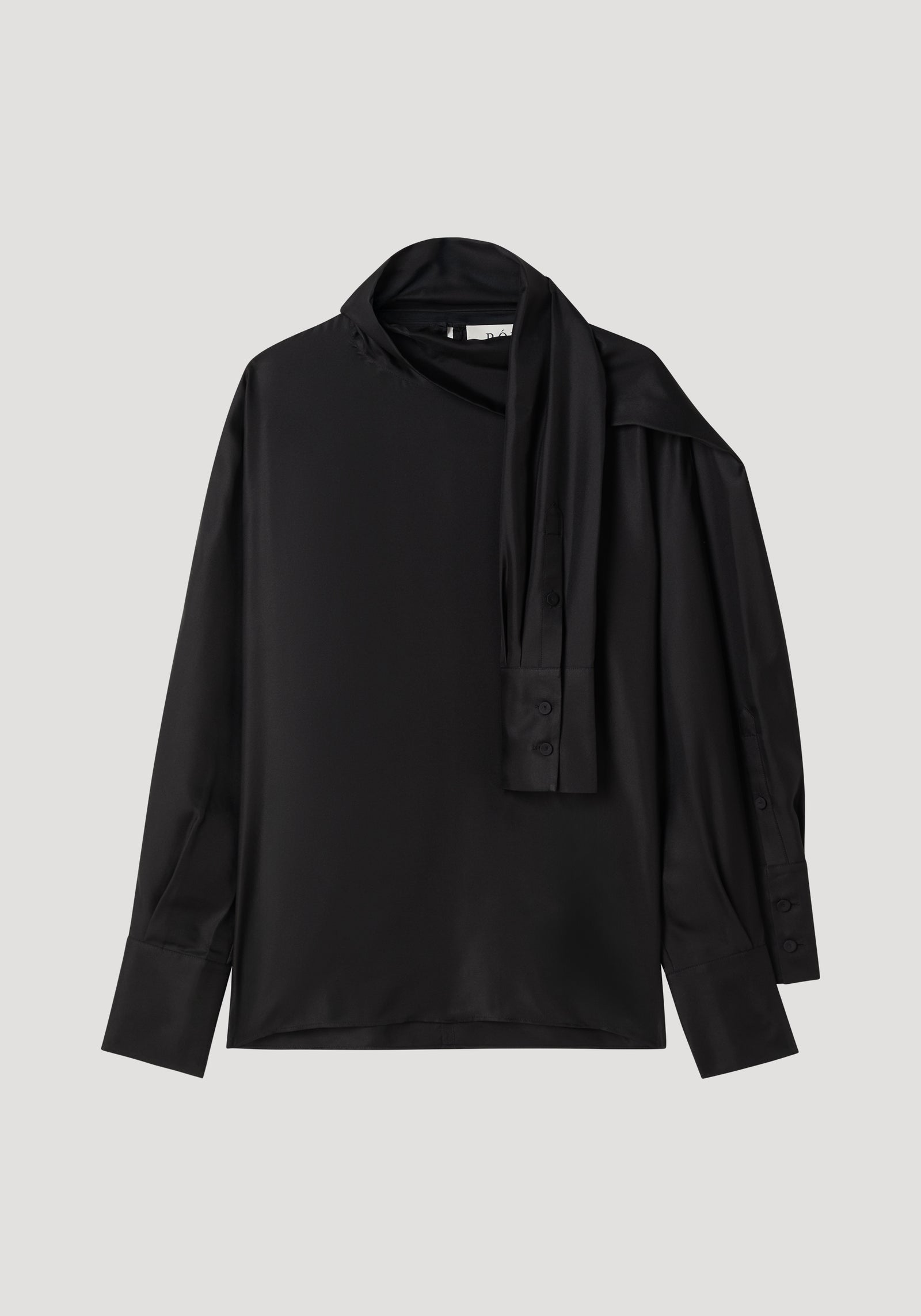 Foulard satin top | black