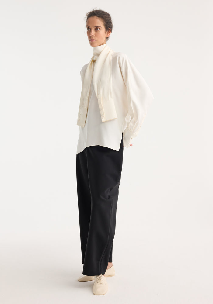 Foulard silk top | cream