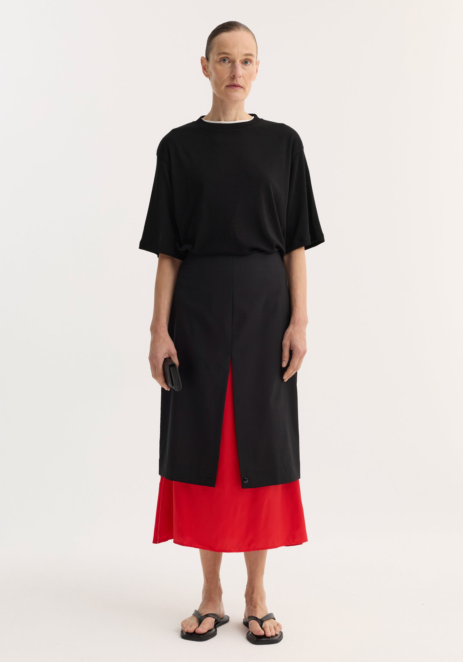 Oversized merino t-shirt | black