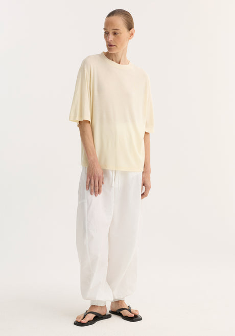 Oversized merino t-shirt | off white