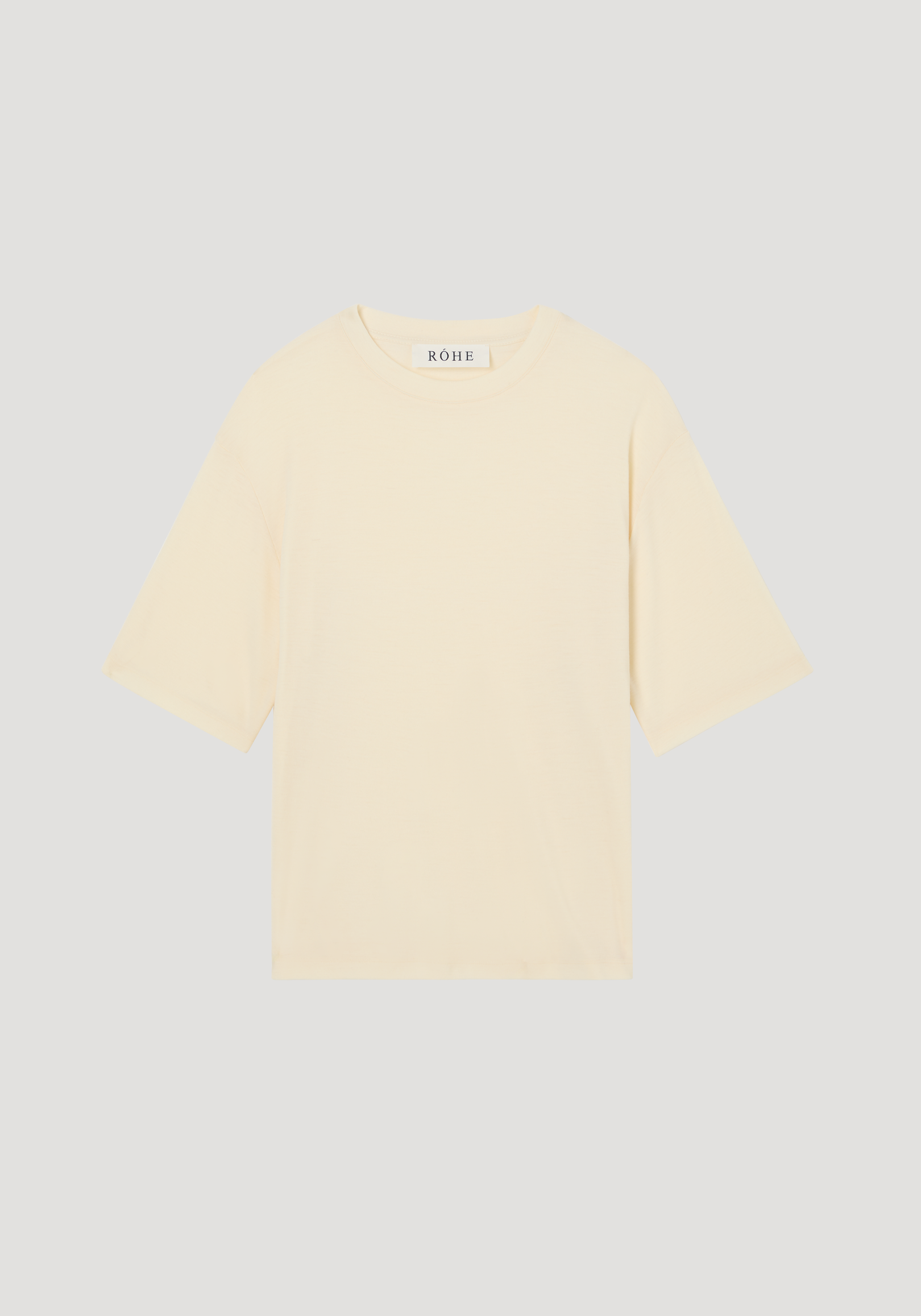 Oversized merino t-shirt | off white