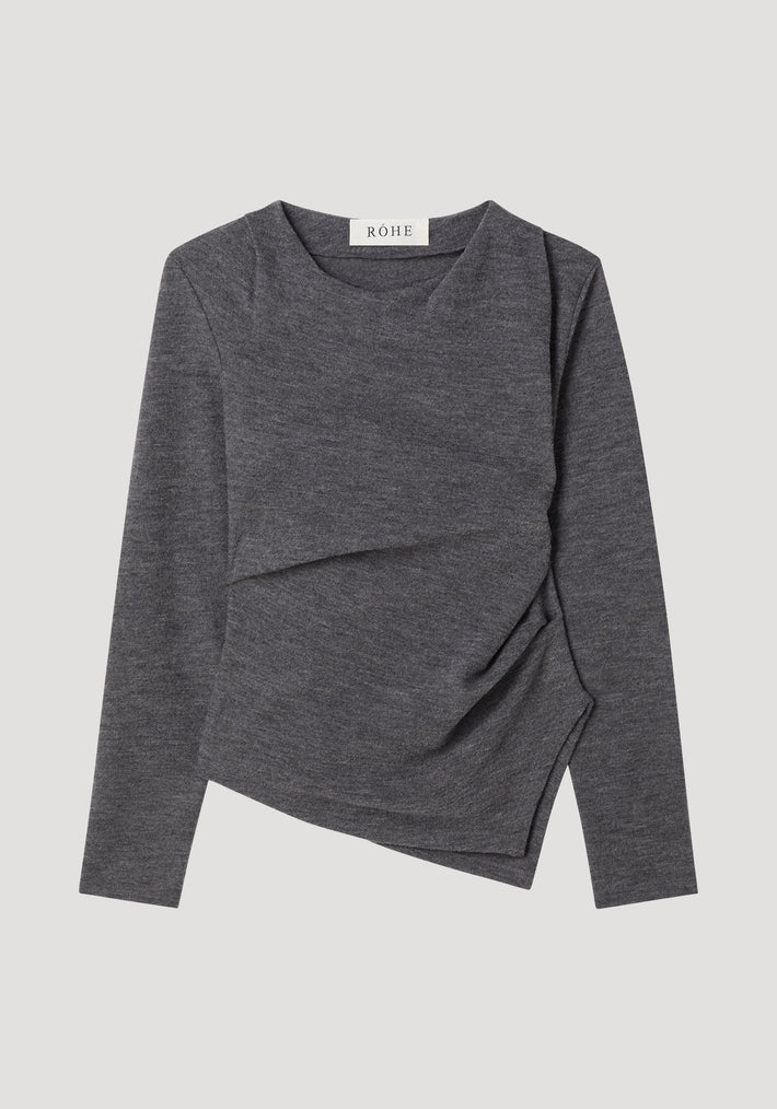 Reinvented twisted top | dark grey melange