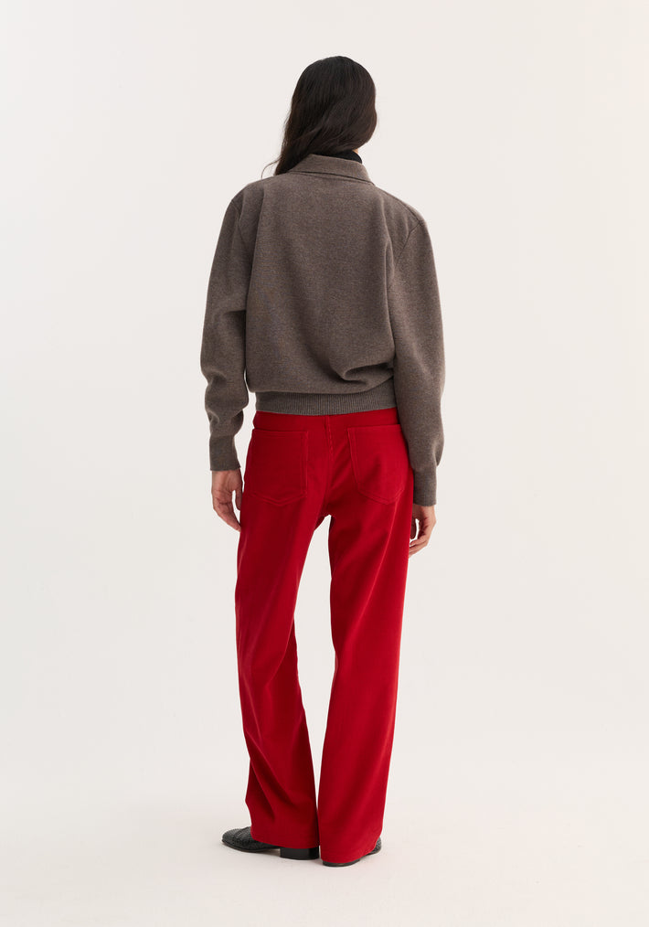 Relaxed corduroy trousers | rosso