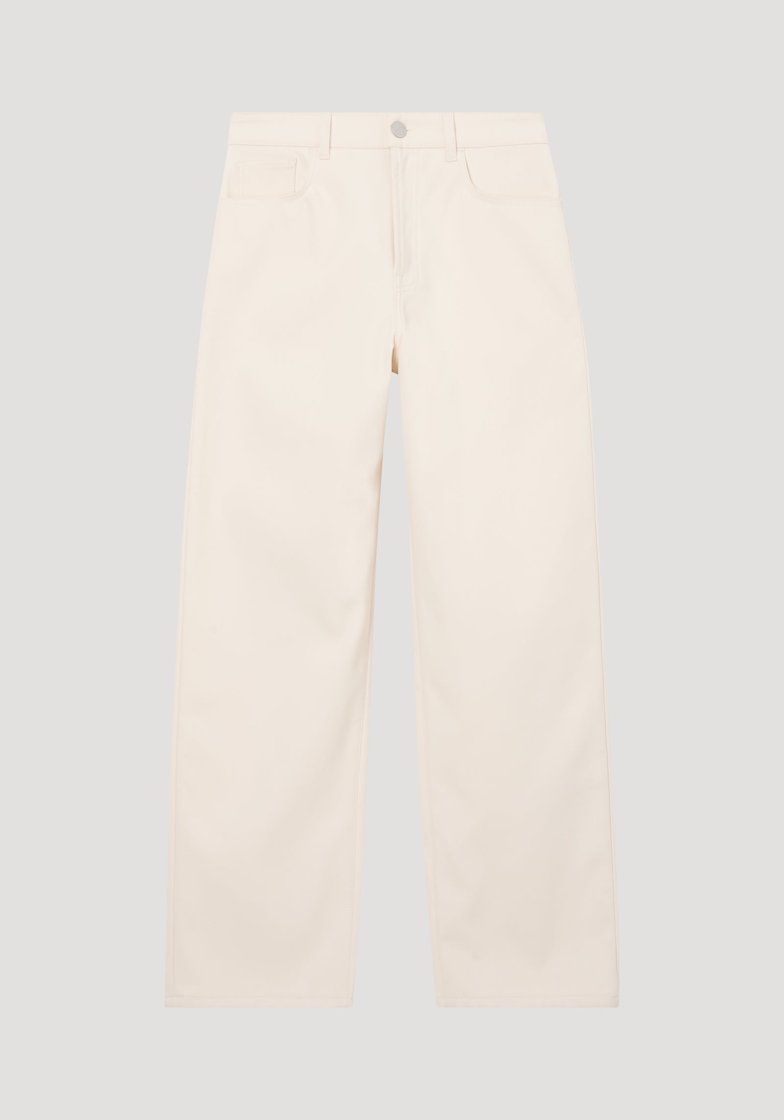 Compact cotton trousers | off white