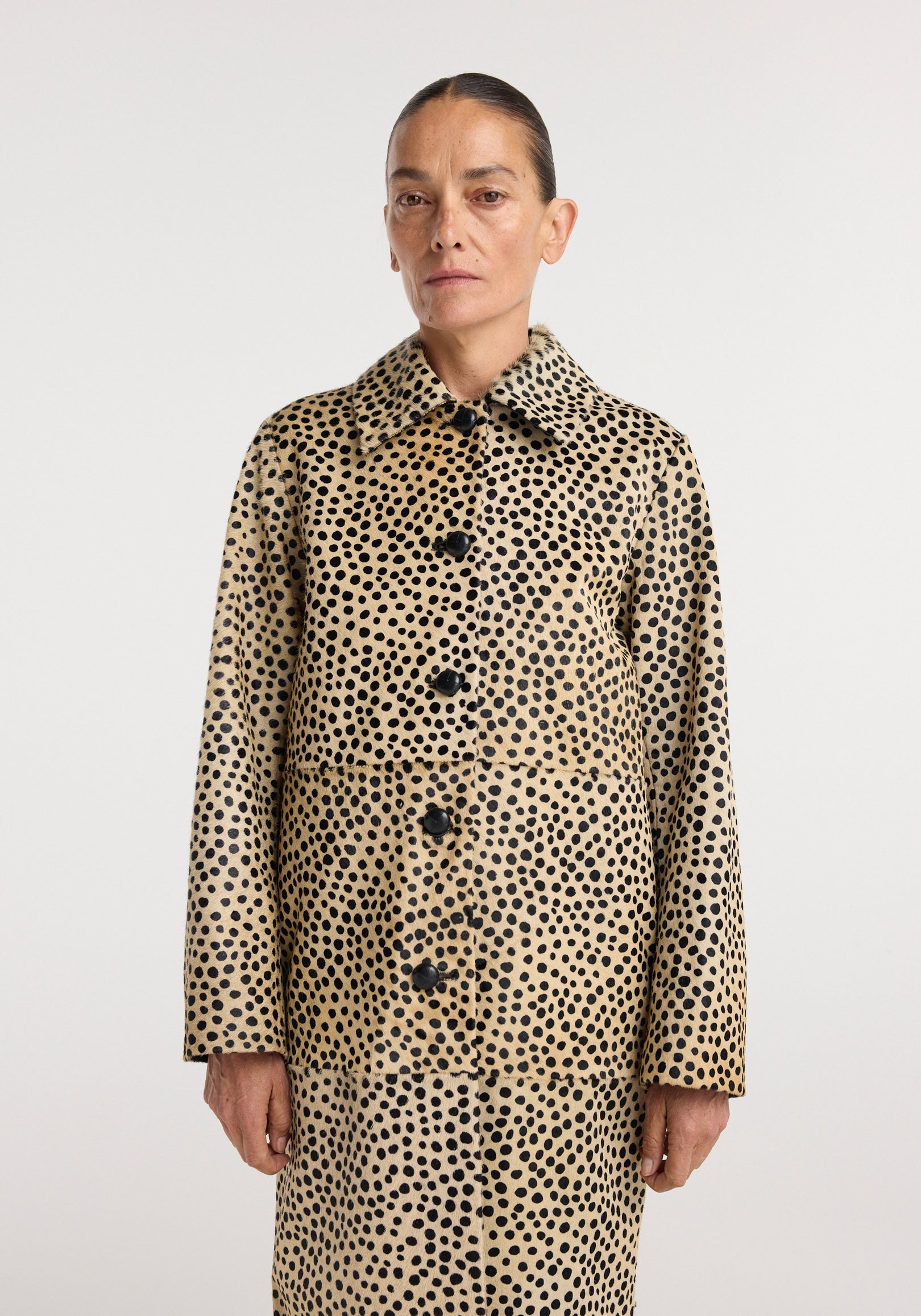 Pony hair coat | cheetah