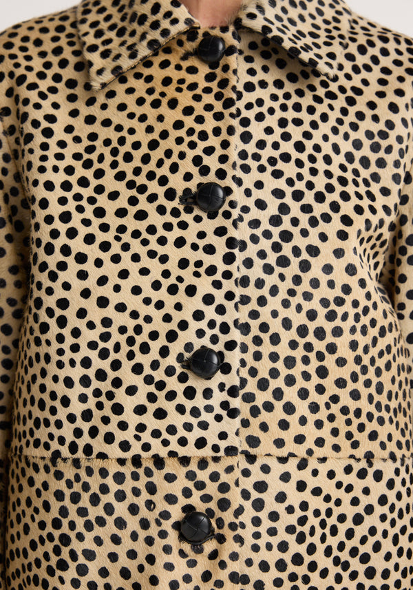 Pony hair coat | cheetah